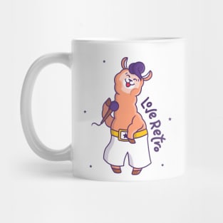 Cute Llama Love Retro Mug